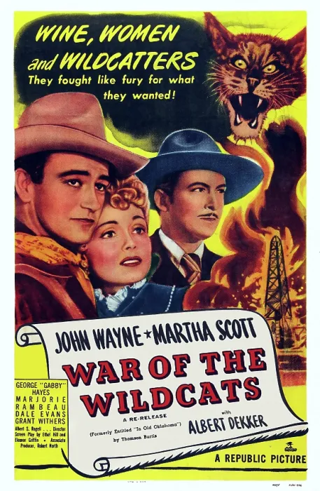 Framed Print : IN OLD OKLAHOMA, (aka WAR OF THE WILDCATS, reissue title), US poster art, from left: John Wayne, Martha Scott, Albert Dekker, 1943 Framed Print : IN OLD OKLAHOMA, (aka WAR OF THE WILDCATS, reissue title), US poster art, from left: John Wayne, Martha Scott, Albert Dekker, 1943