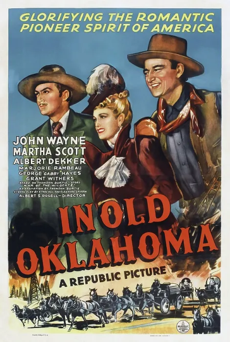 Framed Print : IN OLD OKLAHOMA, (aka WAR OF THE WILDCATS) Albert Dekker, Martha Scott, John Wayne, 1943 Framed Print : IN OLD OKLAHOMA, (aka WAR OF THE WILDCATS) Albert Dekker, Martha Scott, John Wayne, 1943