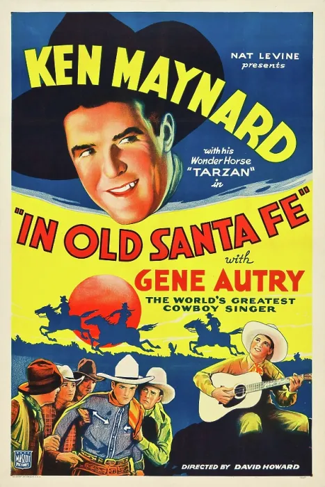 Framed Print : IN OLD SANTA FE, Ken Maynard (top), Gene Autry (bottom right), 1934 Framed Print : IN OLD SANTA FE, Ken Maynard (top), Gene Autry (bottom right), 1934