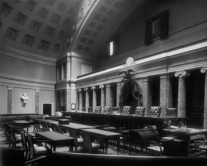 Framed Print : Old Senate Chamber was used by the Supreme Court from 1860 until 1935. Photo taken ca. 1920s. (BSLOC_2013_8_49) Framed Print : Old Senate Chamber was used by the Supreme Court from 1860 until 1935. Photo taken ca. 1920s. (BSLOC_2013_8_49)