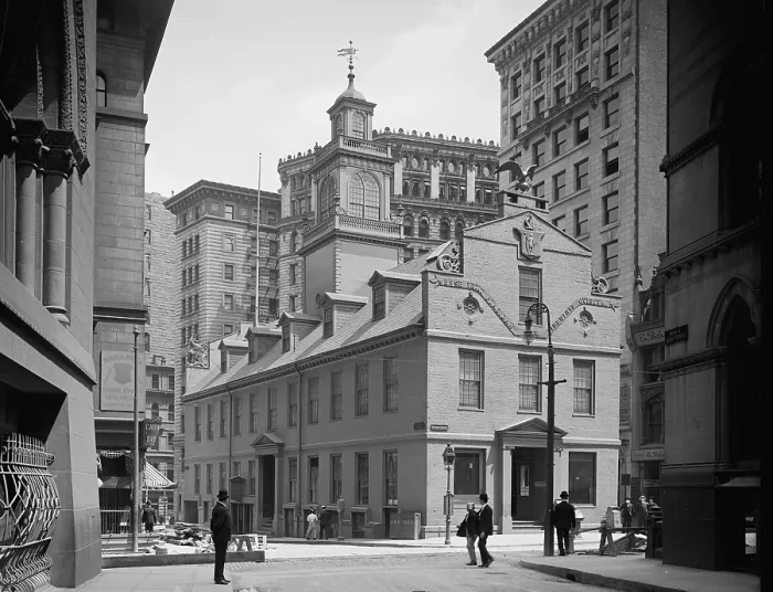Framed Print : The Old State House, Boston, Massachusetts, by William Henry Jackson, circa 1890 Framed Print : The Old State House, Boston, Massachusetts, by William Henry Jackson, circa 1890