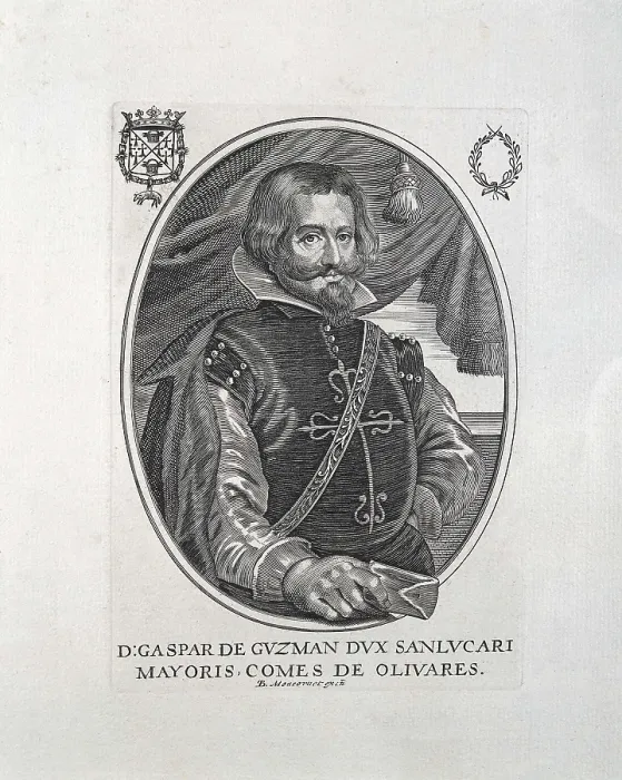 Framed Print : OLIVARES, Gaspar de Guzmn, conde-duque de (1587-1645). Engraving. SPAIN. Madrid. National Library. AISA / Everett Collection**US SALES ONLY** Framed Print : OLIVARES, Gaspar de Guzmn, conde-duque de (1587-1645). Engraving. SPAIN. Madrid. National Library. AISA / Everett Collection**US SALES ONLY**