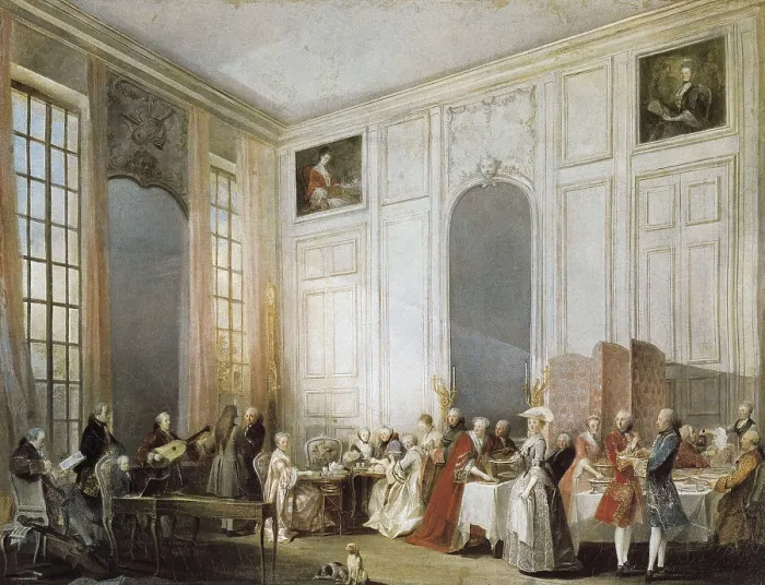 Framed Print : OLLIVIER, Michel Barthlemy (1712-1784). The Young Mozart at the clavichord at the house of Prince Conti. ca. 1777. Oil on canvas. FRANCE. Paris. Louvre Museum Framed Print : OLLIVIER, Michel Barthlemy (1712-1784). The Young Mozart at the clavichord at the house of Prince Conti. ca. 1777. Oil on canvas. FRANCE. Paris. Louvre Museum