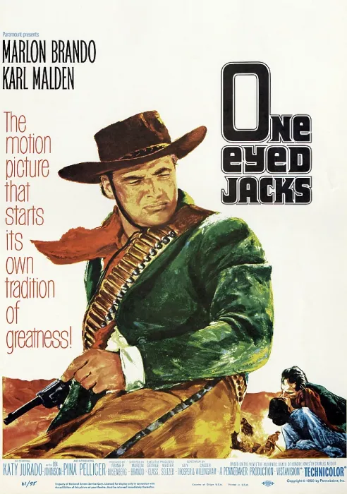 Framed Print : ONE-EYED JACKS, Marlon Brando on poster art, 1961
