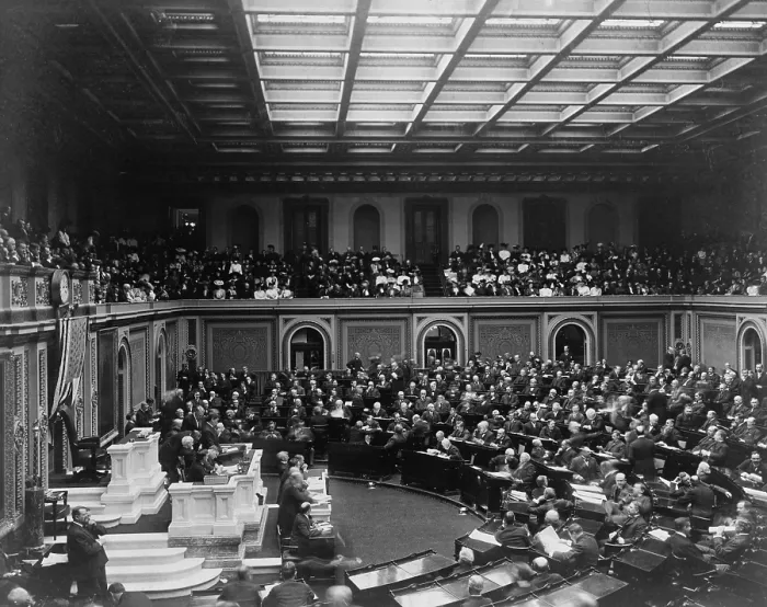 Framed Print : Opening of fifty-ninth Congress by Cannon, Joseph Gurney Cannon (1836-1926) in 1906
