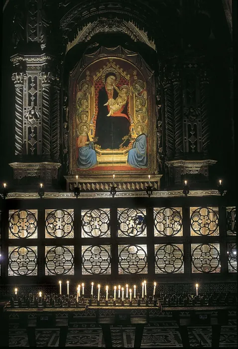 Framed Print : ORCAGNA, Andrea di Cione, called (1343-1368). Tabernacle. 1359. ITALY. Florence. Orsanmichele. Marble, lapis lazuli, gold and inlaid glass. Renaissance art. Trecento Framed Print : ORCAGNA, Andrea di Cione, called (1343-1368). Tabernacle. 1359. ITALY. Florence. Orsanmichele. Marble, lapis lazuli, gold and inlaid glass. Renaissance art. Trecento
