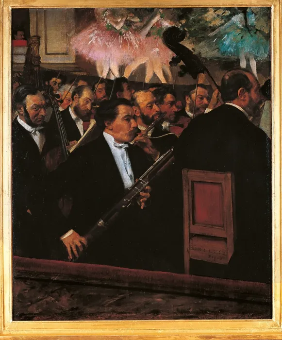 Framed Print : The Orchestra at the Opera House, by Edgar Degas, 1868 - 1869, 19th Century, oil on canvas, cm 56, 5 x 46 - France, Ile de France, Paris, Muse dOrsay, RF 2210. All