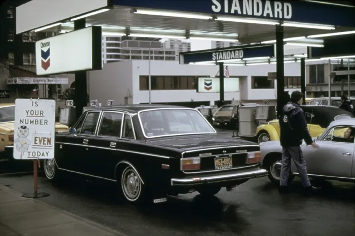 Framed Print : Oregon's odd-even plan restricting gas sales based on license plate numbers eased the length of lines are service stations during the 1973-74 energy crisis Framed Print : Oregon's odd-even plan restricting gas sales based on license plate numbers eased the length of lines are service stations during the 1973-74 energy crisis