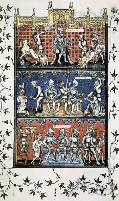 Framed Print : Oresme, Nicholas (1325-1382). Politics. 1340-1350. Illustration of 'Polithics' by Aristotle