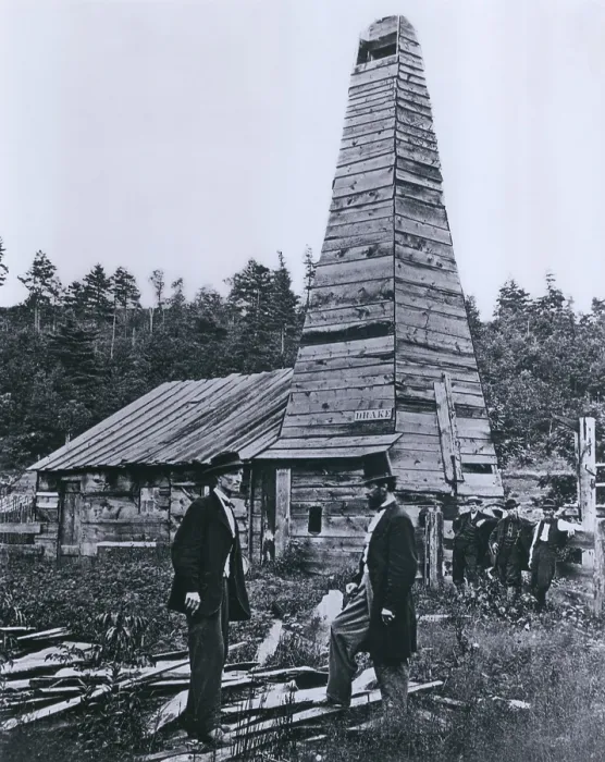 Framed Print : The original 1859 Drake oil well in Titusville, Pennsylvania, the 1st ever drilled in the U.S