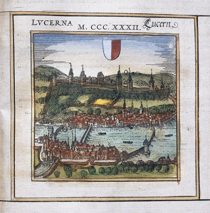 Framed Print : ORTELIUS, Abraham (1527-1598); BRAUN, George (1541-1622); HOGENBERG, Franz (1535-1590). Civitatis Orbis Terrarum (Theatrum orbis terrarum). 1572-1617. Lucerne. Volume I. Etching Framed Print : ORTELIUS, Abraham (1527-1598); BRAUN, George (1541-1622); HOGENBERG, Franz (1535-1590). Civitatis Orbis Terrarum (Theatrum orbis terrarum). 1572-1617. Lucerne. Volume I. Etching