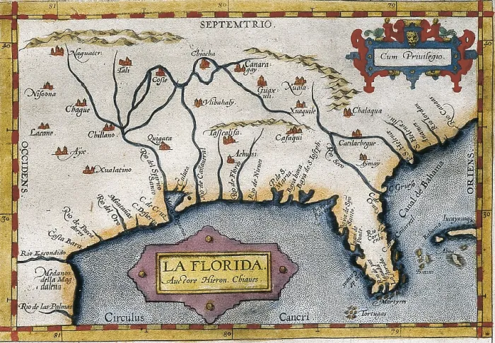 Framed Print : ORTELIUS, Abraham (1527-1598). Theatrum Orbis Terrarum. 1570. It is considered to be the first modern atlas. Map of Florida
