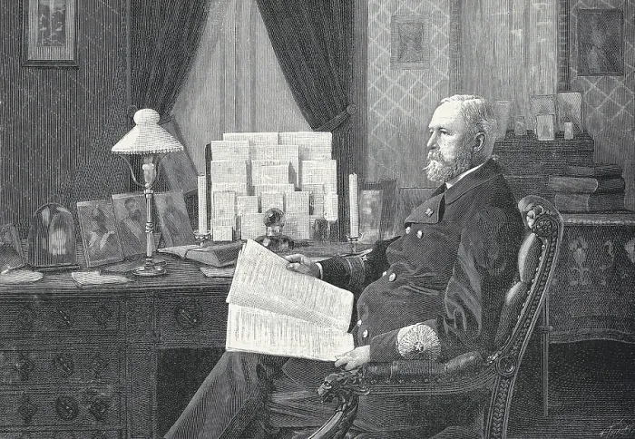 Framed Print : Oscar II (1829-1907). King of Sweden (1872-1807) and Norway (1872-1905). Engraving. 'L'Illustration.' January 23rd1904.. Engraving
