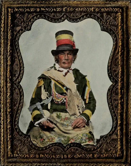 Framed Print : Oshawahnah, a Chippewa Chief, was Tecumsehs second in command Framed Print : Oshawahnah, a Chippewa Chief, was Tecumsehs second in command