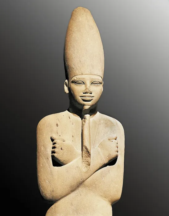 Framed Print : Osiriphorm Statue of Mentuhotep III. 21st-20th c. BC. 11th Dynasty. Egyptian art. Middle Kingdom. Sculpture on rock. EGYPT. Luxor. Luxor Museum