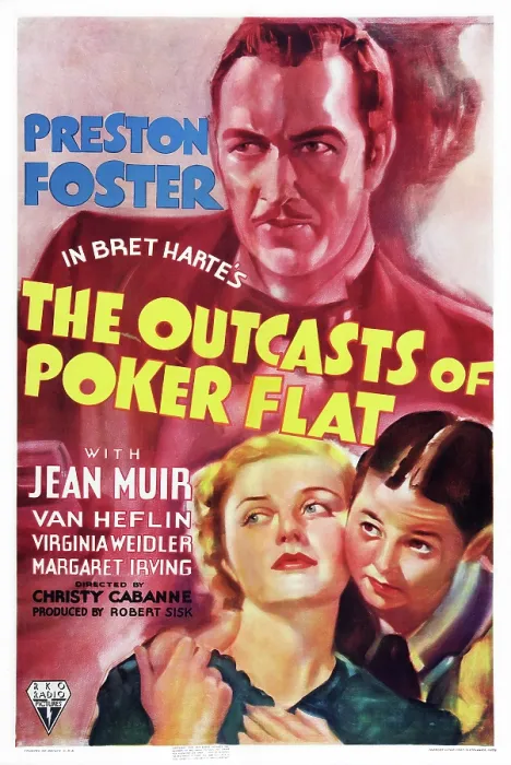 Framed Print : THE OUTCASTS OF POKER FLAT, US poster art, clockwise from top: Preston Foster, Virginia Weidler, Jean Muir, 1937