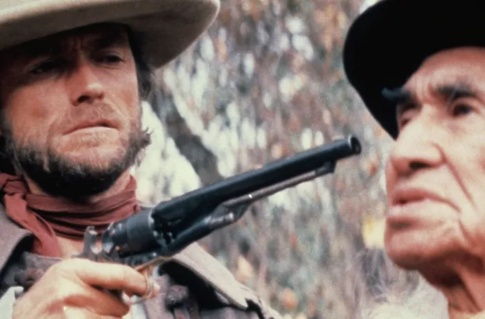 Framed Print : THE OUTLAW JOSEY WALES, Clint Eastwood, Chief Dan George, 1976