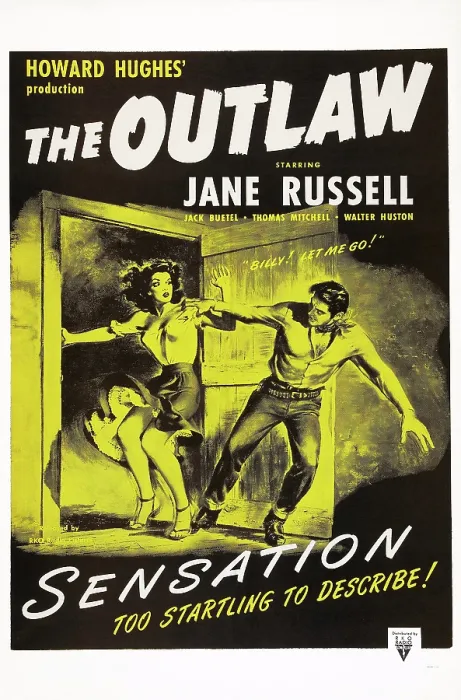Framed Print : THE OUTLAW, l-r: Jane Russell, Jack Buetel on poster art, 1943 Framed Print : THE OUTLAW, l-r: Jane Russell, Jack Buetel on poster art, 1943