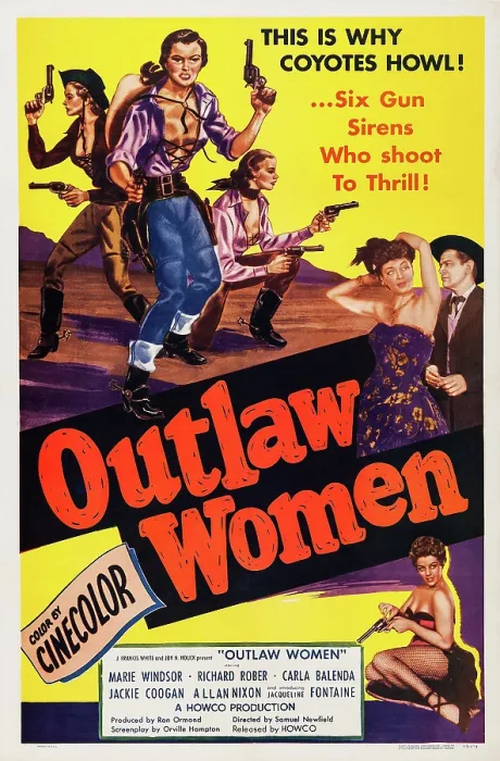 Framed Print : OUTLAW WOMEN, top left center: Marie Windsor, far right: Richard Rober, 1952 Framed Print : OUTLAW WOMEN, top left center: Marie Windsor, far right: Richard Rober, 1952