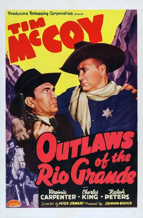 Framed Print : OUTLAWS OF THE RIO GRANDE, US poster art, Tim McCoy (right), 1941