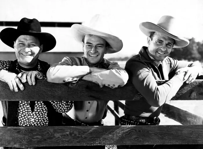 Framed Print : OVERLAND STAGE RAIDERS, from left, Max Terhune, John Wayne, Ray Corrigan, 1938 Framed Print : OVERLAND STAGE RAIDERS, from left, Max Terhune, John Wayne, Ray Corrigan, 1938