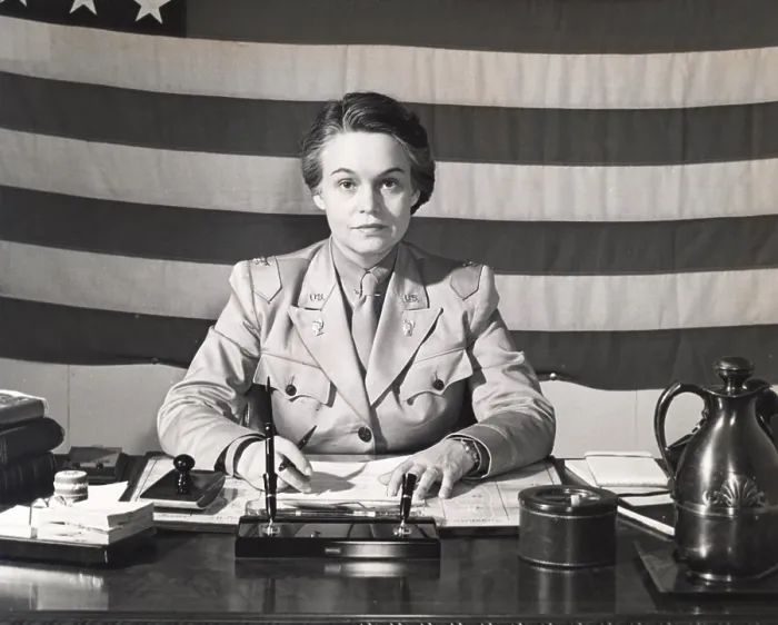 Framed Print : Oveta Culp Hobby, Director of the of the U.S. Women's Army Auxiliary Corps during World War II. From 1942 to July 1943, when the Corp was integrated into the U.S