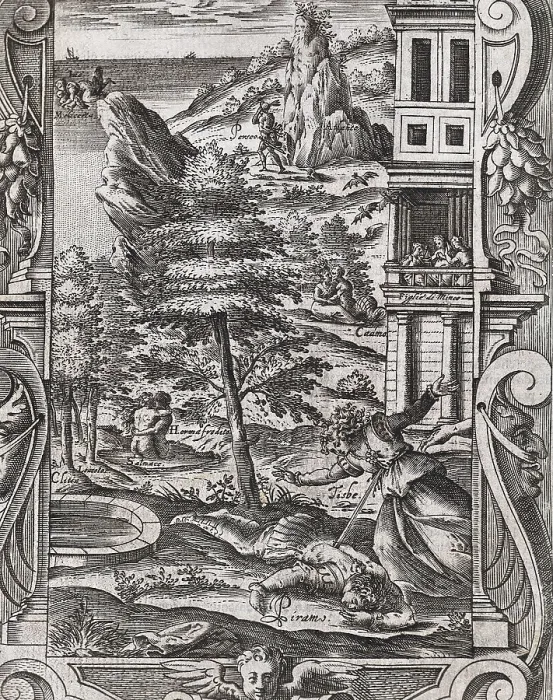 Framed Print : OVID, Publius Ovidius Naso (43 BC-18). 'The Metamorphoses'. Edition executed in Venice in 1584. Illustration of Book 4. AISA / Everett Collection**US SALES ONLY** Framed Print : OVID, Publius Ovidius Naso (43 BC-18). 'The Metamorphoses'. Edition executed in Venice in 1584. Illustration of Book 4. AISA / Everett Collection**US SALES ONLY**