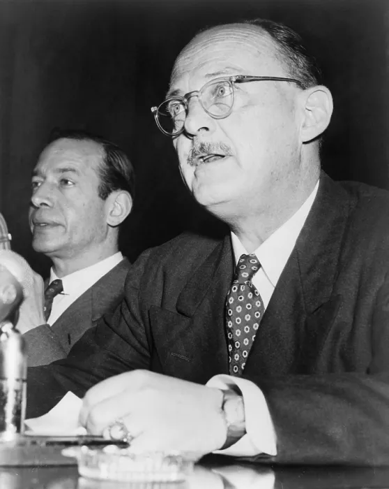 Framed Print : Owen Lattimore, a historian and diplomat, was falsely accused of spying for Russia by Joseph McCarthy in 1950