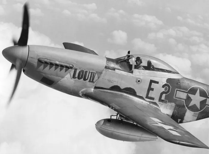 Framed Print : P-51 Mustang fighter plane in flight. It was a World War 2 era long-range, single-seat fighter. Ca. 1942-45. (BSLOC_2014_6_49) Framed Print : P-51 Mustang fighter plane in flight. It was a World War 2 era long-range, single-seat fighter. Ca. 1942-45. (BSLOC_2014_6_49)