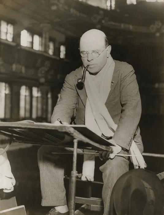 Framed Print : Pablo Casals at rehearsal conducting the Barcelona Philharmonic Orchestra. Casals generally appears at rehearsal in a scarf around his neck and a pipe between his lips. Ca Framed Print : Pablo Casals at rehearsal conducting the Barcelona Philharmonic Orchestra. Casals generally appears at rehearsal in a scarf around his neck and a pipe between his lips. Ca