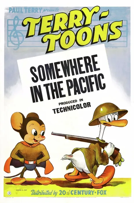 Framed Print : SOMEWHERE IN THE PACIFIC, US poster, far left: Mighty Mouse, 1943. TM & Copyright 20th Century Fox Film Corp. / courtesy Everett Collection