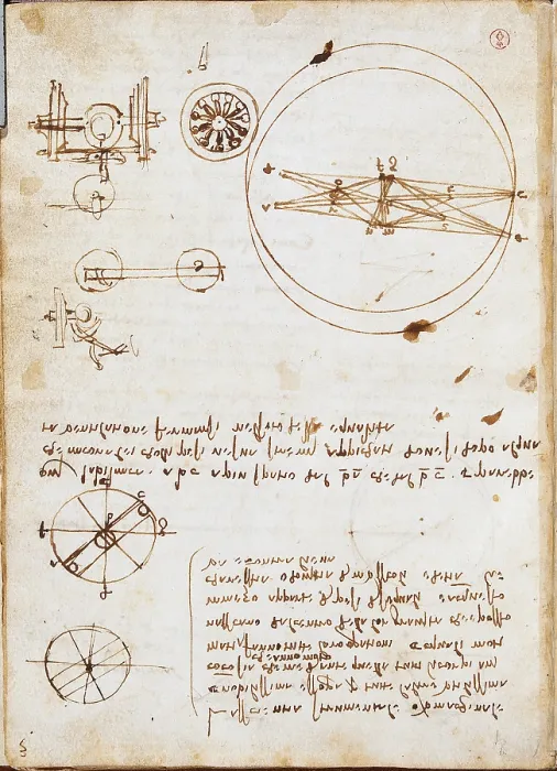 Framed Print : Page from the Codex regarding the Flight of Birds, by Leonardo da Vinci, 16th Century, 1505 -1506 about, paper manuscript, mm 213 x 153 x - Italy, Piemonte, Turin, Royal Library