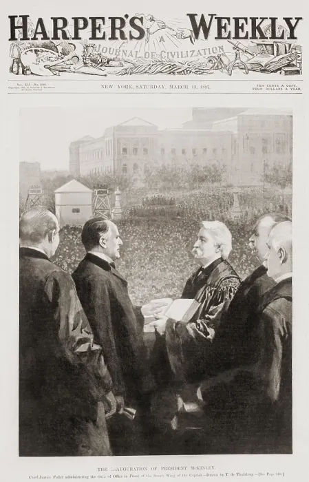 Framed Print : Front page of HARPERS WEEKLY with illustration of inauguration of William McKinley. March 4, 1897 Framed Print : Front page of HARPERS WEEKLY with illustration of inauguration of William McKinley. March 4, 1897