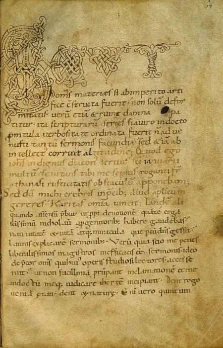 Framed Print : Page with Sicut word, by Unknown Artist, 9th - 10th Century, manuscript - Italy, Piedmont, Turin, National University Library. Detail