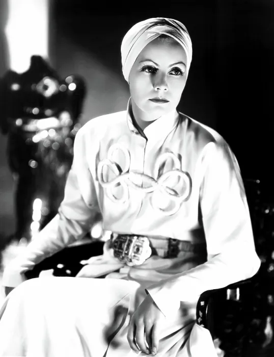 Framed Print : THE PAINTED VEIL, Greta Garbo, in a costume by Adrian, 1934