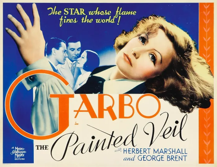 Framed Print : THE PAINTED VEIL, from left: Herbert Marshall, George Brent, Greta Garbo, 1934