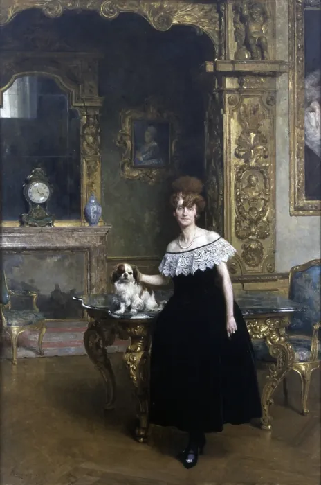 Framed Print : In the Painter Studio (Nello studio del pittore), by Giacomo Grosso, 1922, 20th Century, oil on canvas - Private collection. Whole artwork view