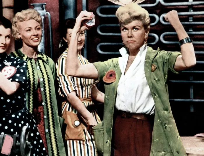 Framed Print : THE PAJAMA GAME, Doris Day, (right), 1957 Framed Print : THE PAJAMA GAME, Doris Day, (right), 1957