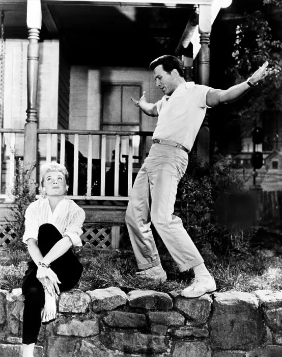 Framed Print : THE PAJAMA GAME, from left, Doris Day, John Raitt, 1957
