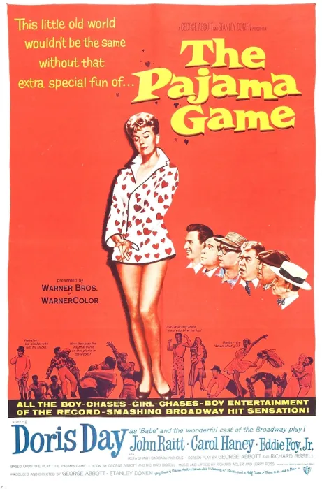 Framed Print : THE PAJAMA GAME, US poster, Doris Day (center), 1957