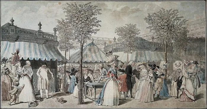 Framed Print : The Palais Royal Garden Walk. 1787. Litography. AISA / Everett Collection**US SALES ONLY** Framed Print : The Palais Royal Garden Walk. 1787. Litography. AISA / Everett Collection**US SALES ONLY**