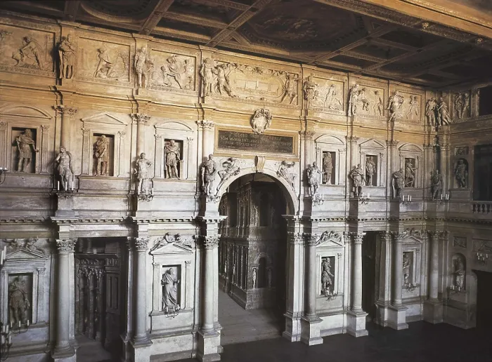 Framed Print : PALLADIO, Andrea di Pietro dalla Gondola, called Andrea (1508-1580). Olympic Theatre. ITALY. Vicenza. Olympic Theatre. Renaissance art. Cinquecento. Architecture