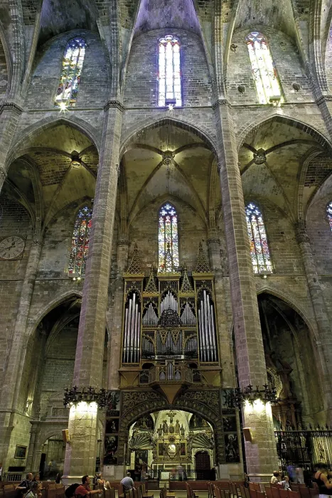 Framed Print : Palma de Majora Cathedral. ca. 1230-1613. SPAIN. Palma de Mallorca. Cathedral of St. Mary. Organ. Gothic art. Architecture