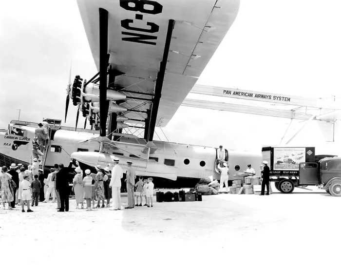 Framed Print : Pan American Airways, ('Carribean Clipper Ship'), ca. mid-1930s. Courtesy: CSU Archives  /  Everett Collection