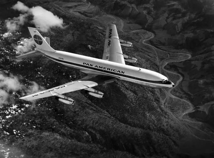 Framed Print : Pan American's Boeing 707-121, circa 1955. Courtesy: CSU Archives / Everett Collection