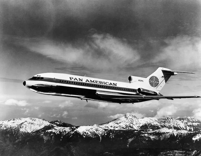 Framed Print : Pan American's tri-engined Boeing 727 jet, 1965. Courtesy: CSU Archives / Everett Collection