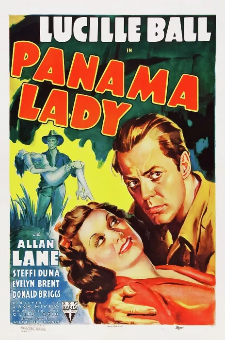 Framed Print : PANAMA LADY, US poster art, foreground from left: Lucille Ball, Allan Lane on midget window card, 1939 Framed Print : PANAMA LADY, US poster art, foreground from left: Lucille Ball, Allan Lane on midget window card, 1939