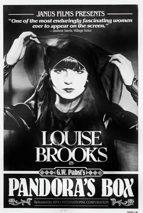 Framed Print : PANDORA'S BOX, (aka DIE BUCHSE DER PANDORA, aka LULU), Louise Brooks on US 1982 rerelease poster art, 1929