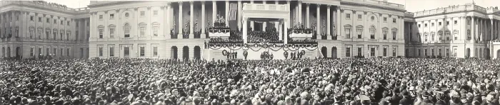 Framed Print : Panoramic photo of the inauguration of President Warren Harding (1865-1923) at the US Capitol on March 4, 1921 Framed Print : Panoramic photo of the inauguration of President Warren Harding (1865-1923) at the US Capitol on March 4, 1921