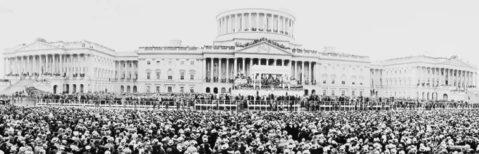 Framed Print : Panoramic view of the inauguration of President Herbert Hoover (1874-1964), Washington, D.C. March 4, 1929